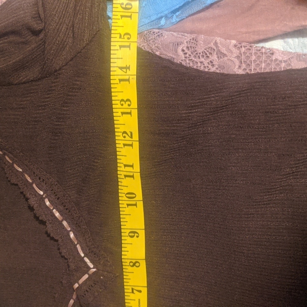 Free People NWOT Only You Top sz SML in Brown with Pink​ - Picture 10 of 13